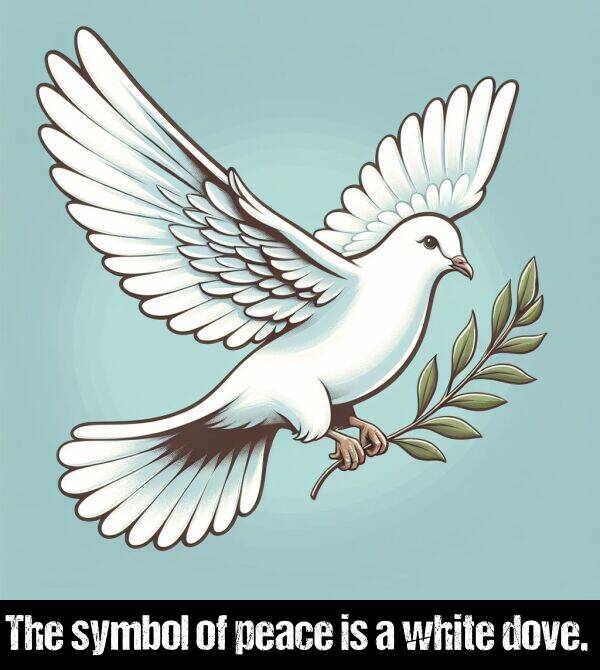 white: The symbol of peace is a white dove.
