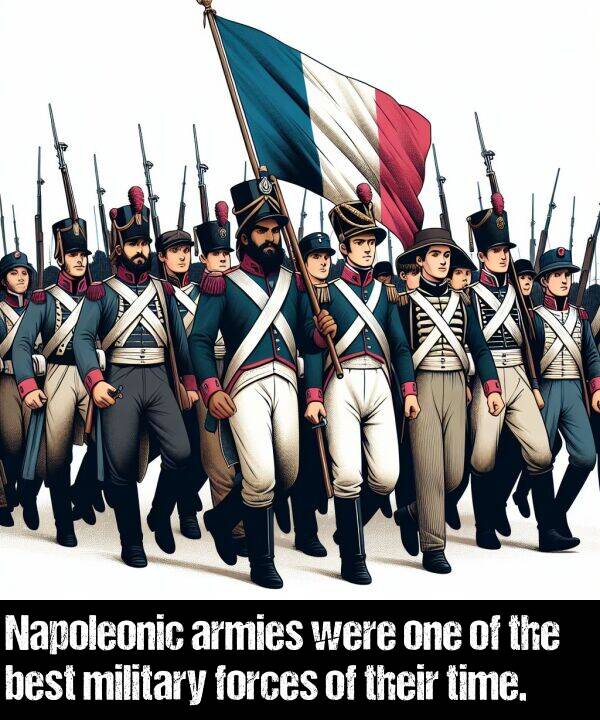 best: Napoleonic armies were one of the best military forces of their time.