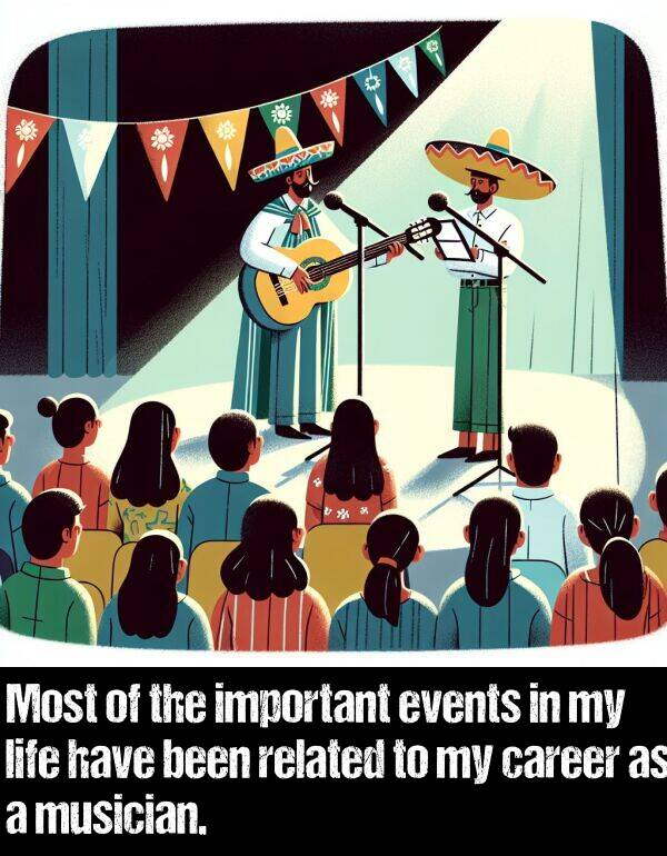 been: Most of the important events in my life have been related to my career as a musician.
