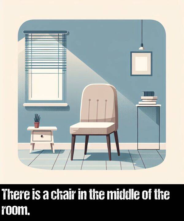 middle: There is a chair in the middle of the room.
