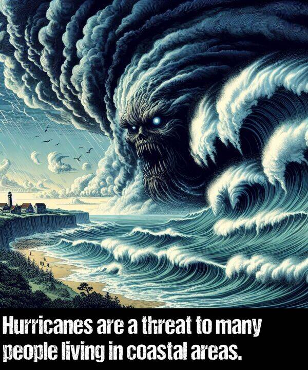 living: Hurricanes are a threat to many people living in coastal areas.