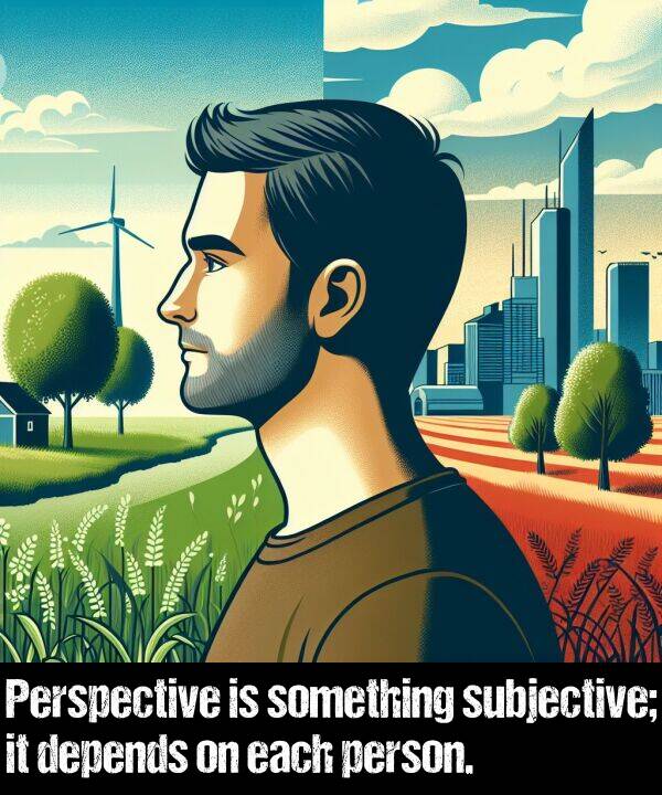 each: Perspective is something subjective; it depends on each person.