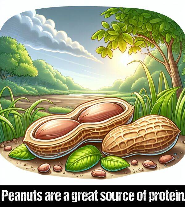 are: Peanuts are a great source of protein.