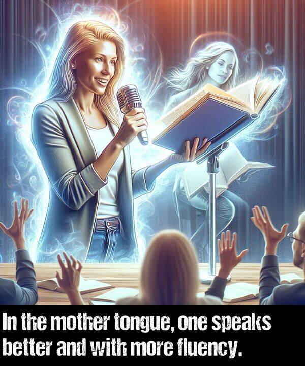 better: In the mother tongue, one speaks better and with more fluency.
