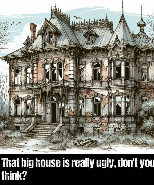 big: That big house is really ugly, don't you think?
