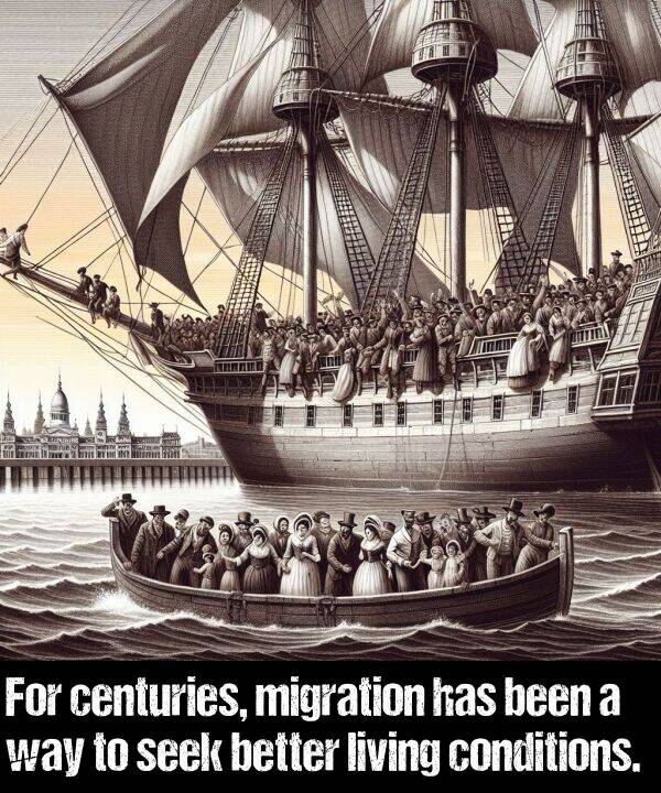 living: For centuries, migration has been a way to seek better living conditions.