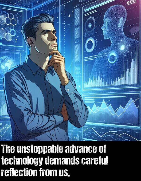 technology: The unstoppable advance of technology demands careful reflection from us.