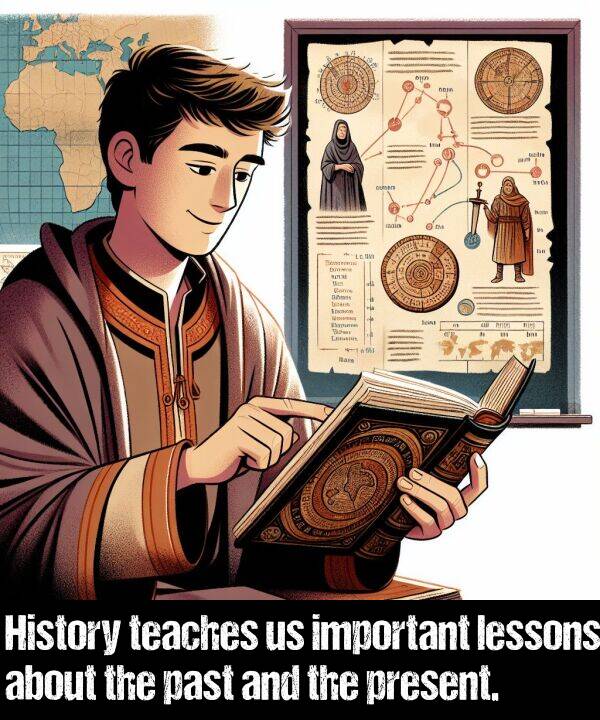 lessons: History teaches us important lessons about the past and the present.