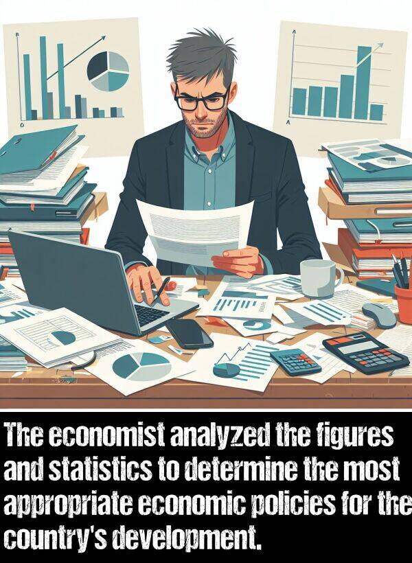 appropriate: The economist analyzed the figures and statistics to determine the most appropriate economic policies for the country's development.