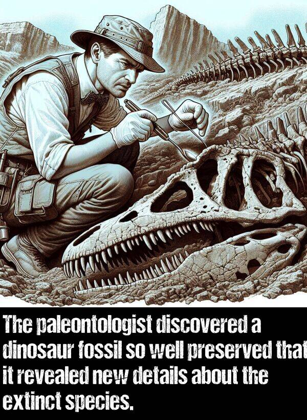 well: The paleontologist discovered a dinosaur fossil so well preserved that it revealed new details about the extinct species.