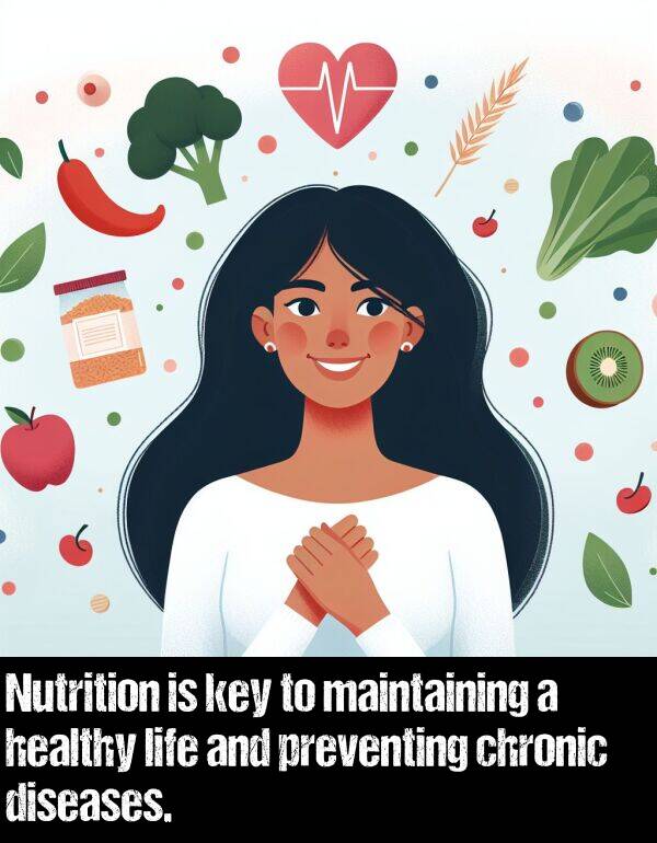 maintaining: Nutrition is key to maintaining a healthy life and preventing chronic diseases.