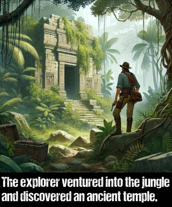 jungle: The explorer ventured into the jungle and discovered an ancient temple.