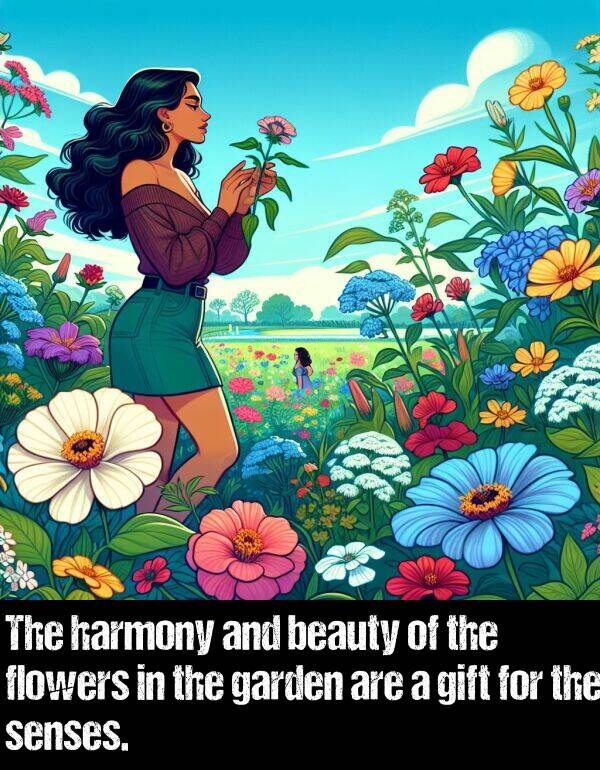 beauty: The harmony and beauty of the flowers in the garden are a gift for the senses.