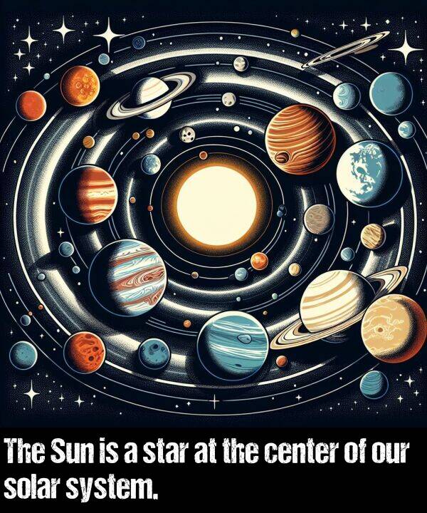 system: The Sun is a star at the center of our solar system.