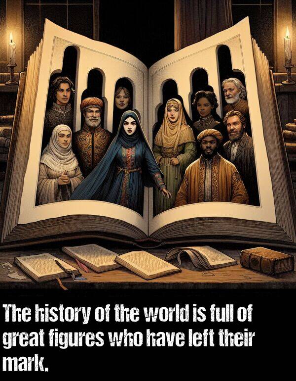 left: The history of the world is full of great figures who have left their mark.