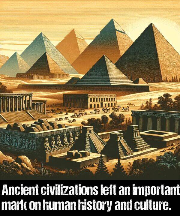 left: Ancient civilizations left an important mark on human history and culture.
