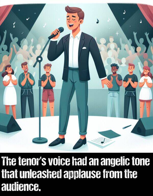 unleashed: The tenor's voice had an angelic tone that unleashed applause from the audience.