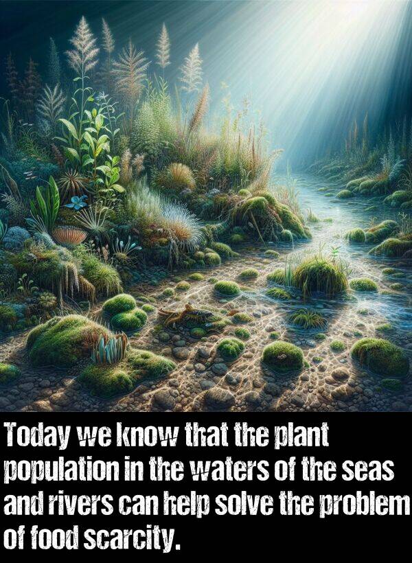 waters: Today we know that the plant population in the waters of the seas and rivers can help solve the problem of food scarcity.