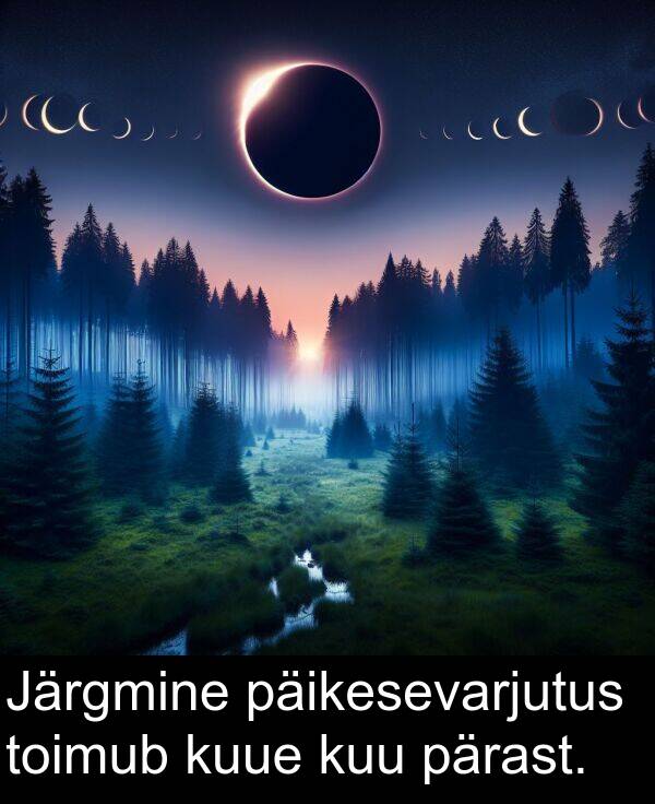 kuu: Järgmine päikesevarjutus toimub kuue kuu pärast.