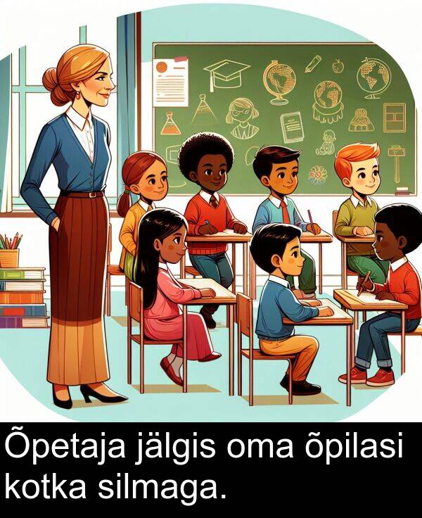 jälgis: Õpetaja jälgis oma õpilasi kotka silmaga.