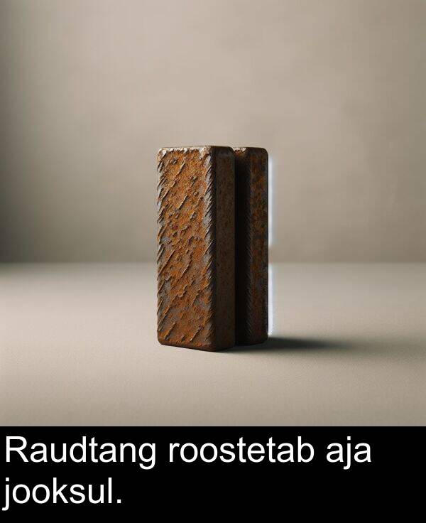 roostetab: Raudtang roostetab aja jooksul.