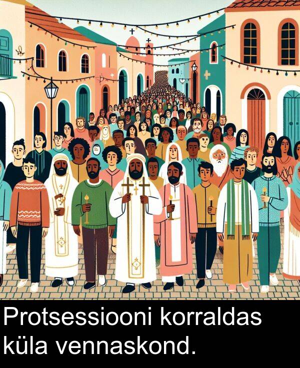 küla: Protsessiooni korraldas küla vennaskond.