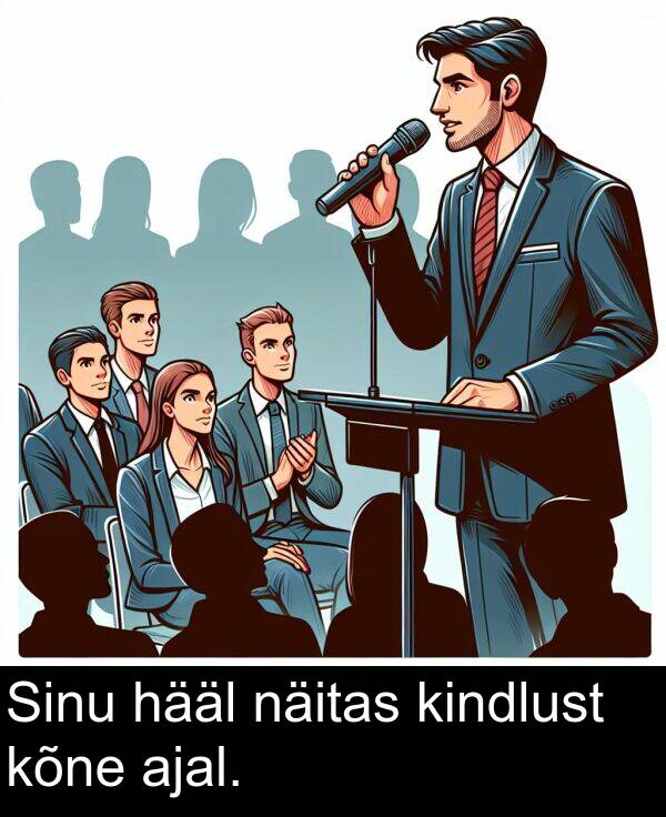 hääl: Sinu hääl näitas kindlust kõne ajal.