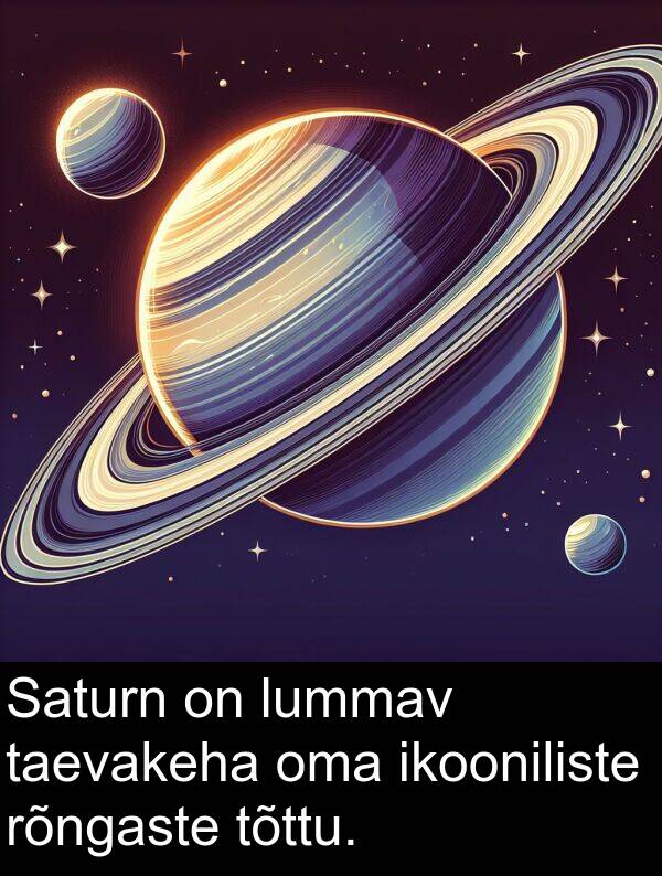 ikooniliste: Saturn on lummav taevakeha oma ikooniliste rõngaste tõttu.