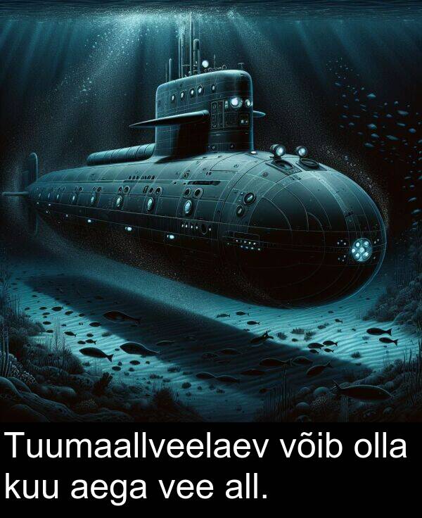 kuu: Tuumaallveelaev võib olla kuu aega vee all.