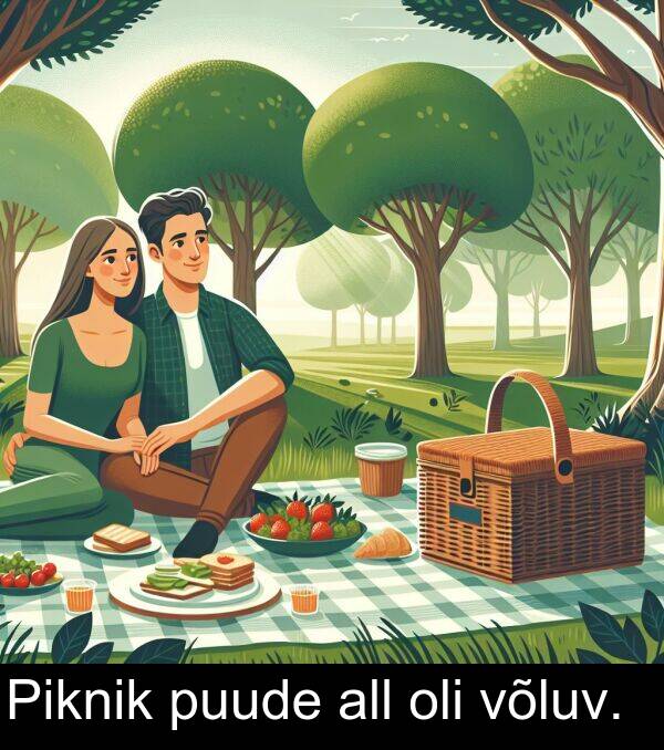 puude: Piknik puude all oli võluv.