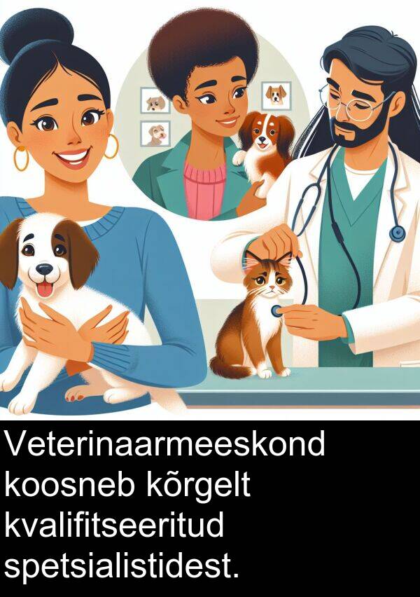 kvalifitseeritud: Veterinaarmeeskond koosneb kõrgelt kvalifitseeritud spetsialistidest.