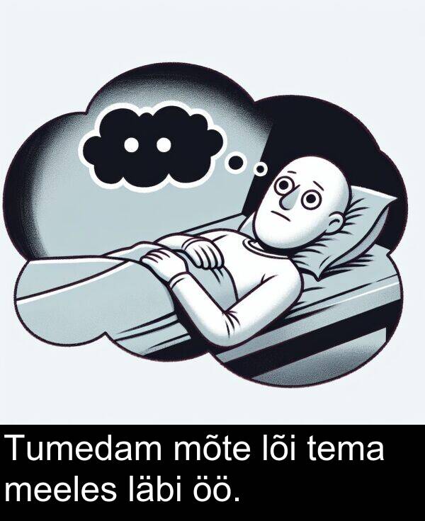 läbi: Tumedam mõte lõi tema meeles läbi öö.