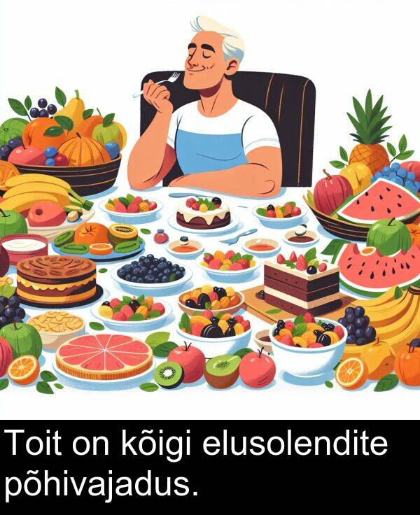 põhivajadus: Toit on kõigi elusolendite põhivajadus.