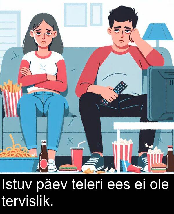päev: Istuv päev teleri ees ei ole tervislik.