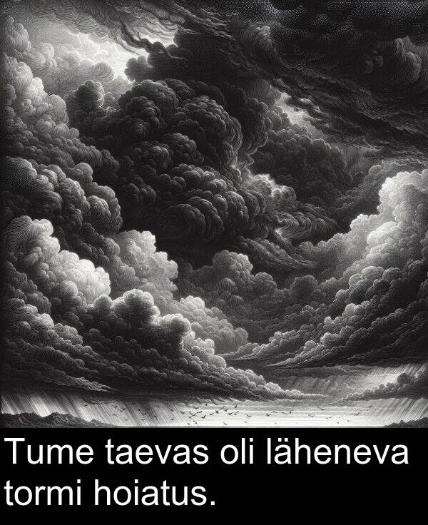 hoiatus: Tume taevas oli läheneva tormi hoiatus.