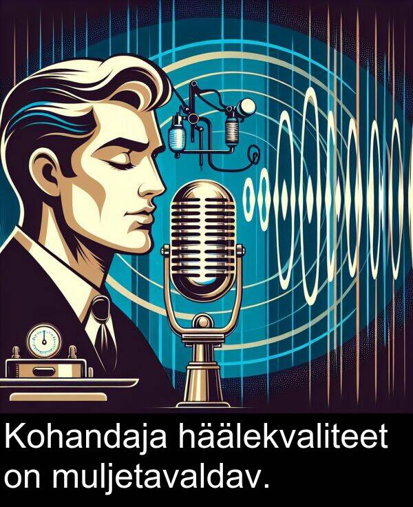 muljetavaldav: Kohandaja häälekvaliteet on muljetavaldav.
