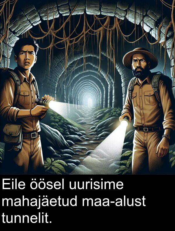 uurisime: Eile öösel uurisime mahajäetud maa-alust tunnelit.