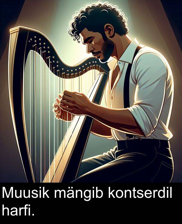 kontserdil: Muusik mängib kontserdil harfi.