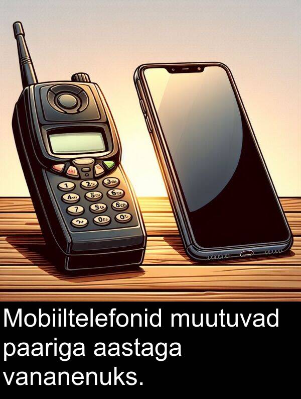 paariga: Mobiiltelefonid muutuvad paariga aastaga vananenuks.