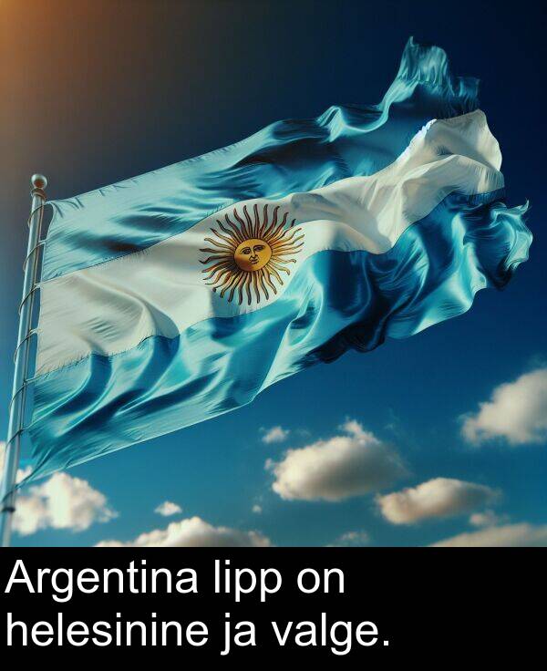 lipp: Argentina lipp on helesinine ja valge.