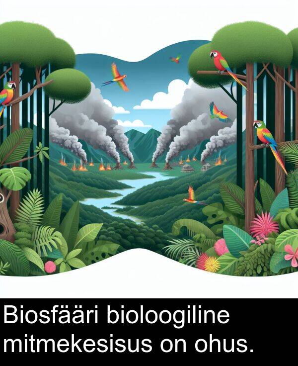 bioloogiline: Biosfääri bioloogiline mitmekesisus on ohus.