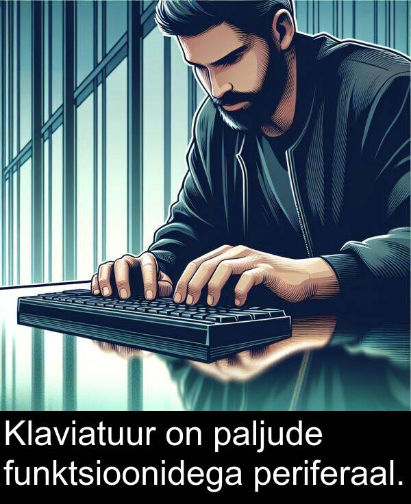 funktsioonidega: Klaviatuur on paljude funktsioonidega periferaal.