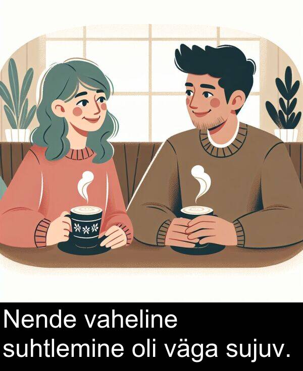 suhtlemine: Nende vaheline suhtlemine oli väga sujuv.