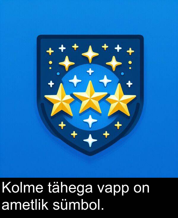tähega: Kolme tähega vapp on ametlik sümbol.