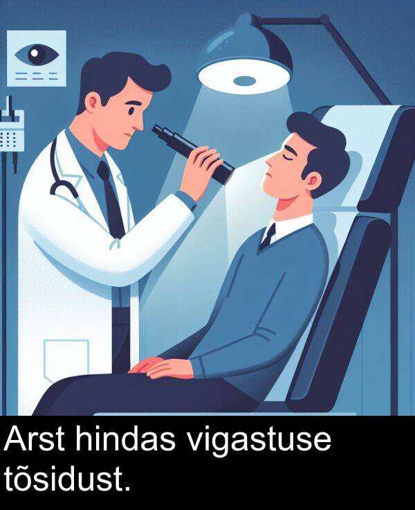 vigastuse: Arst hindas vigastuse tõsidust.