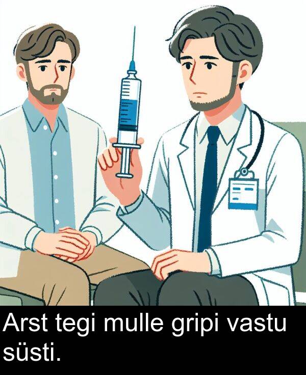 gripi: Arst tegi mulle gripi vastu süsti.