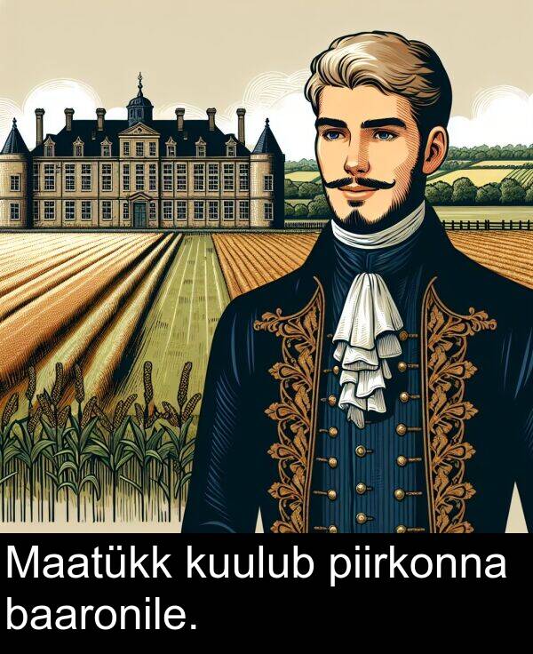 baaronile: Maatükk kuulub piirkonna baaronile.