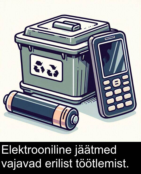 erilist: Elektrooniline jäätmed vajavad erilist töötlemist.