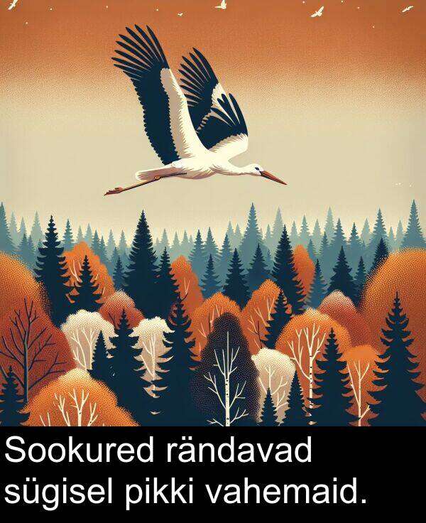 rändavad: Sookured rändavad sügisel pikki vahemaid.