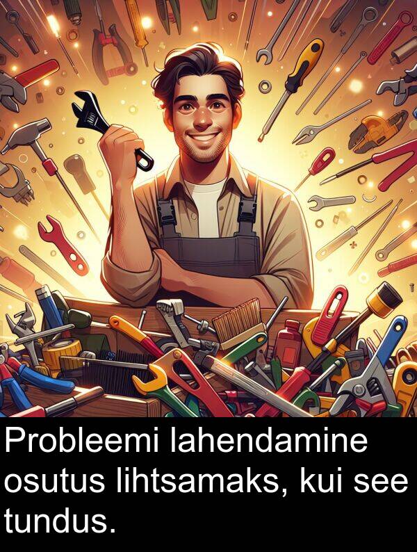 tundus: Probleemi lahendamine osutus lihtsamaks, kui see tundus.